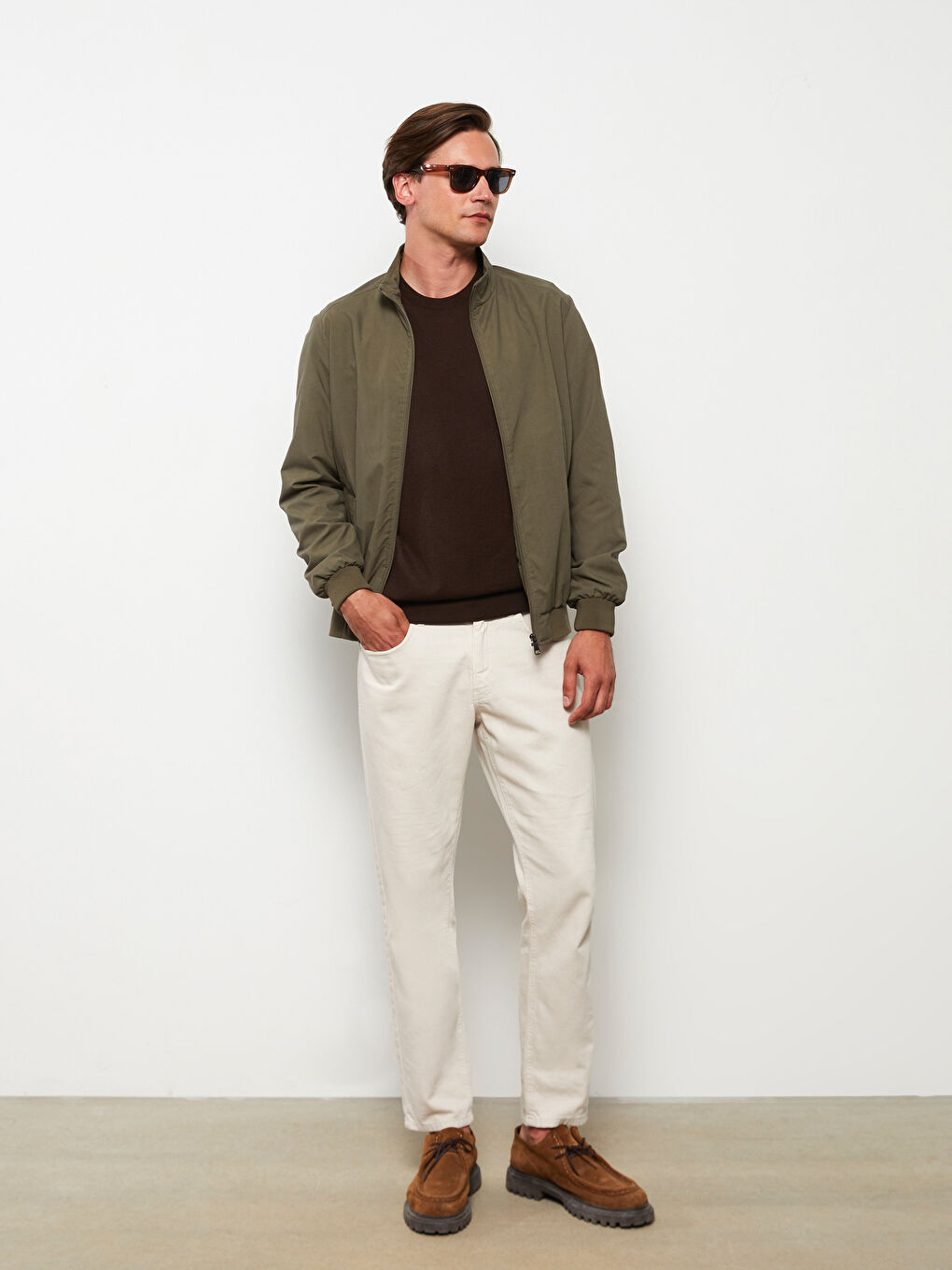 Standard Fit Funnel Neck Men's Coat-1