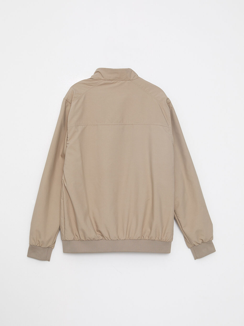 Bej Standart Kalıp Dik Yaka Erkek Mont-6