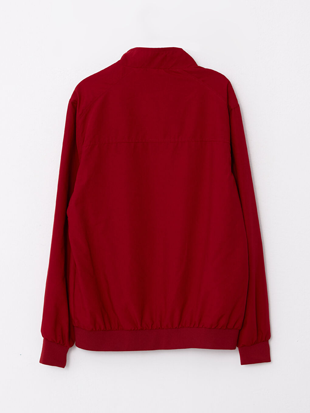 Kırmızı Standart Kalıp Dik Yaka Erkek Mont-6