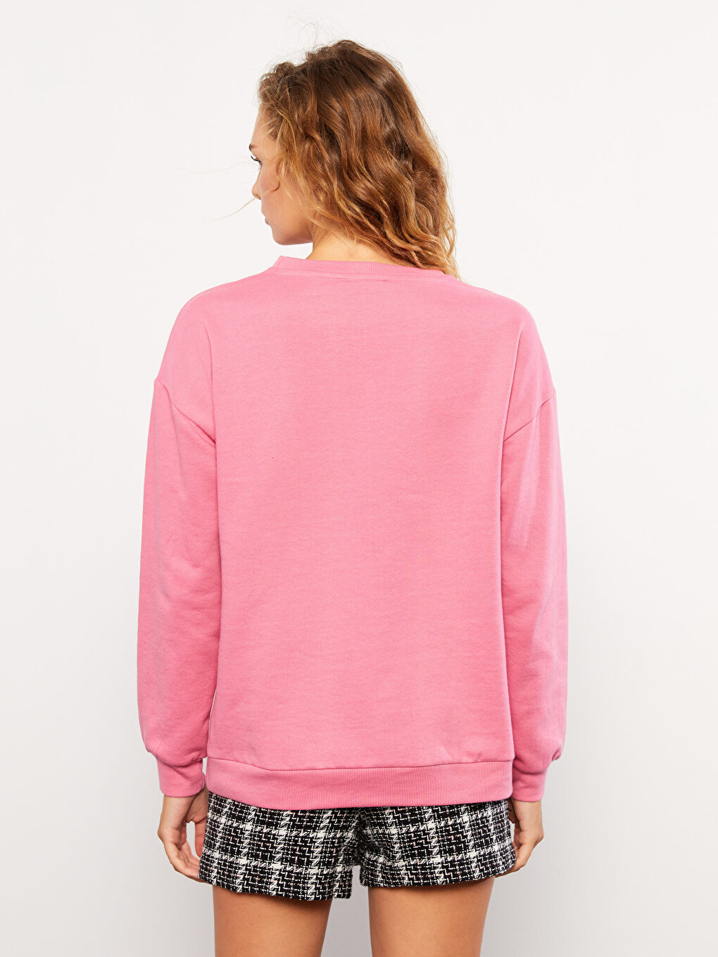 LCW Vision Crew Neck Printed Women's Thick Sweatshirt -W2EJ38Z8-SRL