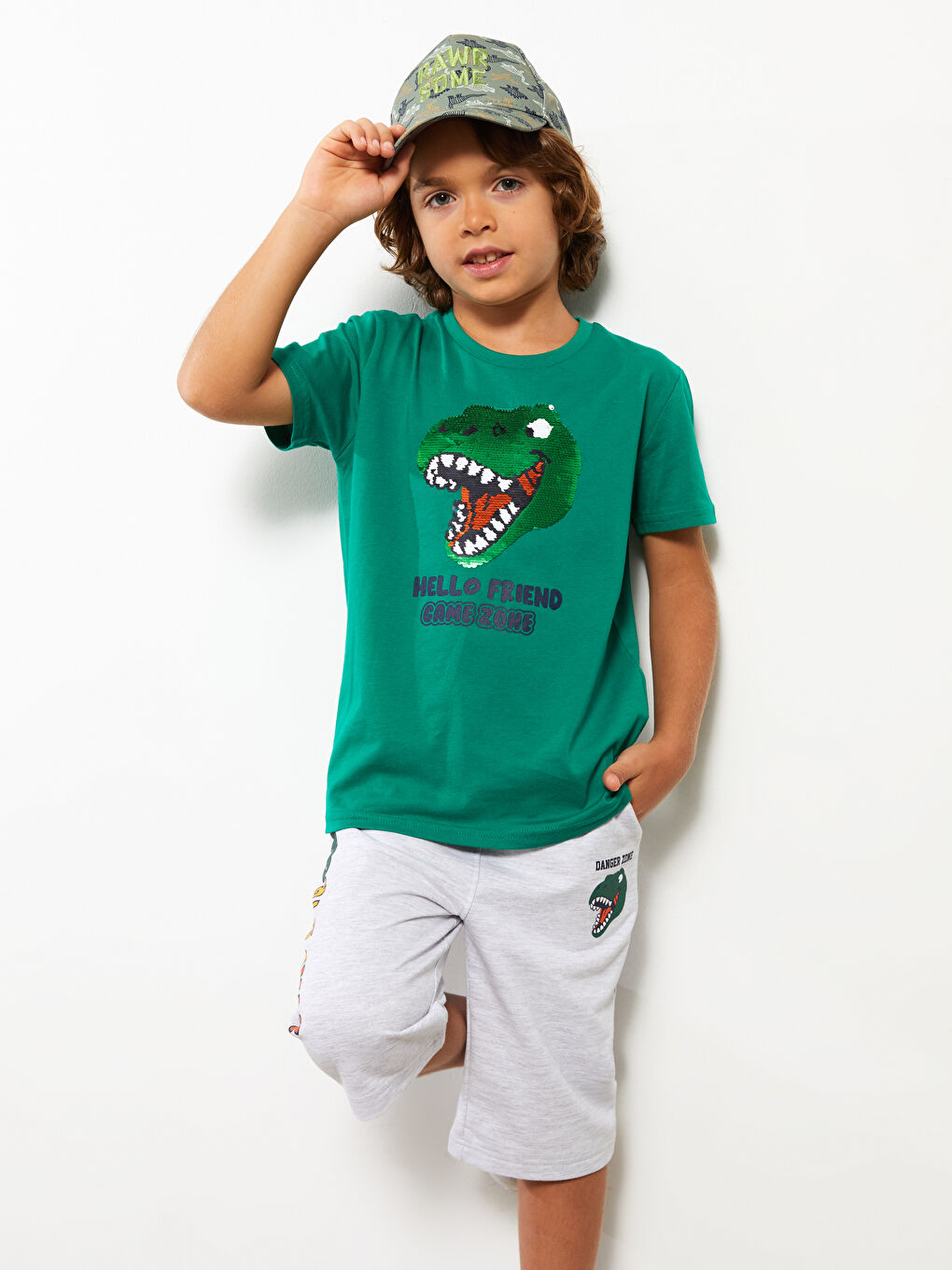 Elastic Waist Printed Boys' Roller-1