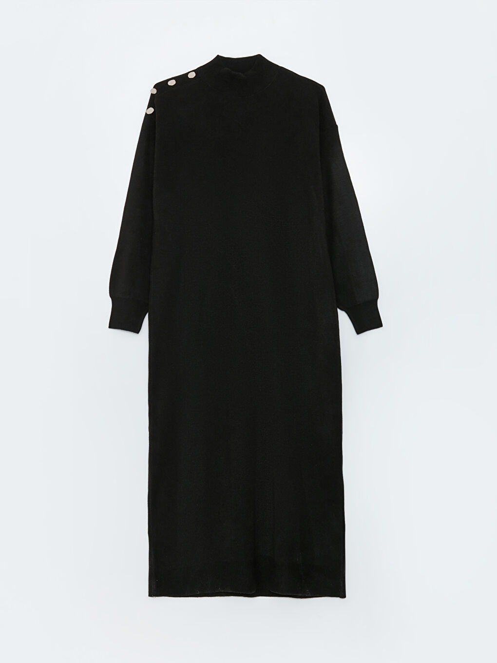 LCW Modest Stehkragen Gerade Langarm Oversize Damen Strickkleid -W2EJ69Z8-RQL
