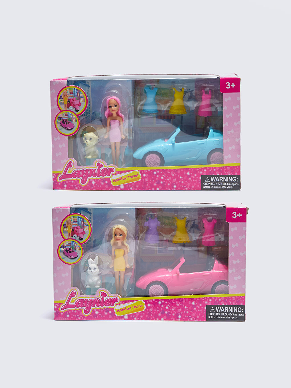 Arabalı ve Köpekli Oyuncak Bebek