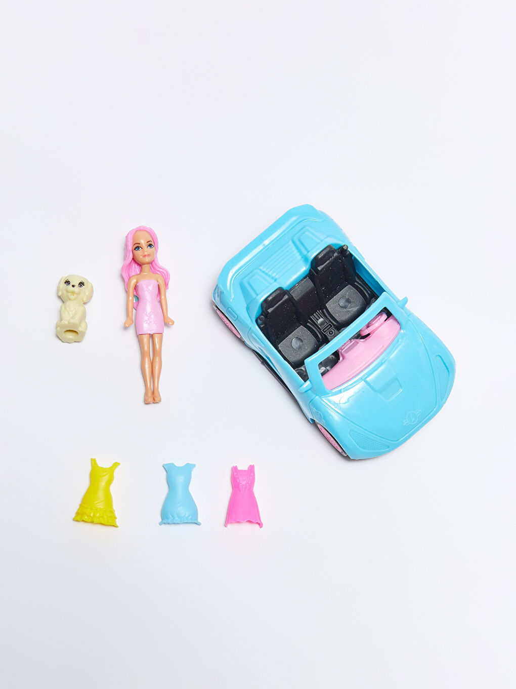 Arabalı ve Köpekli Oyuncak Bebek-3