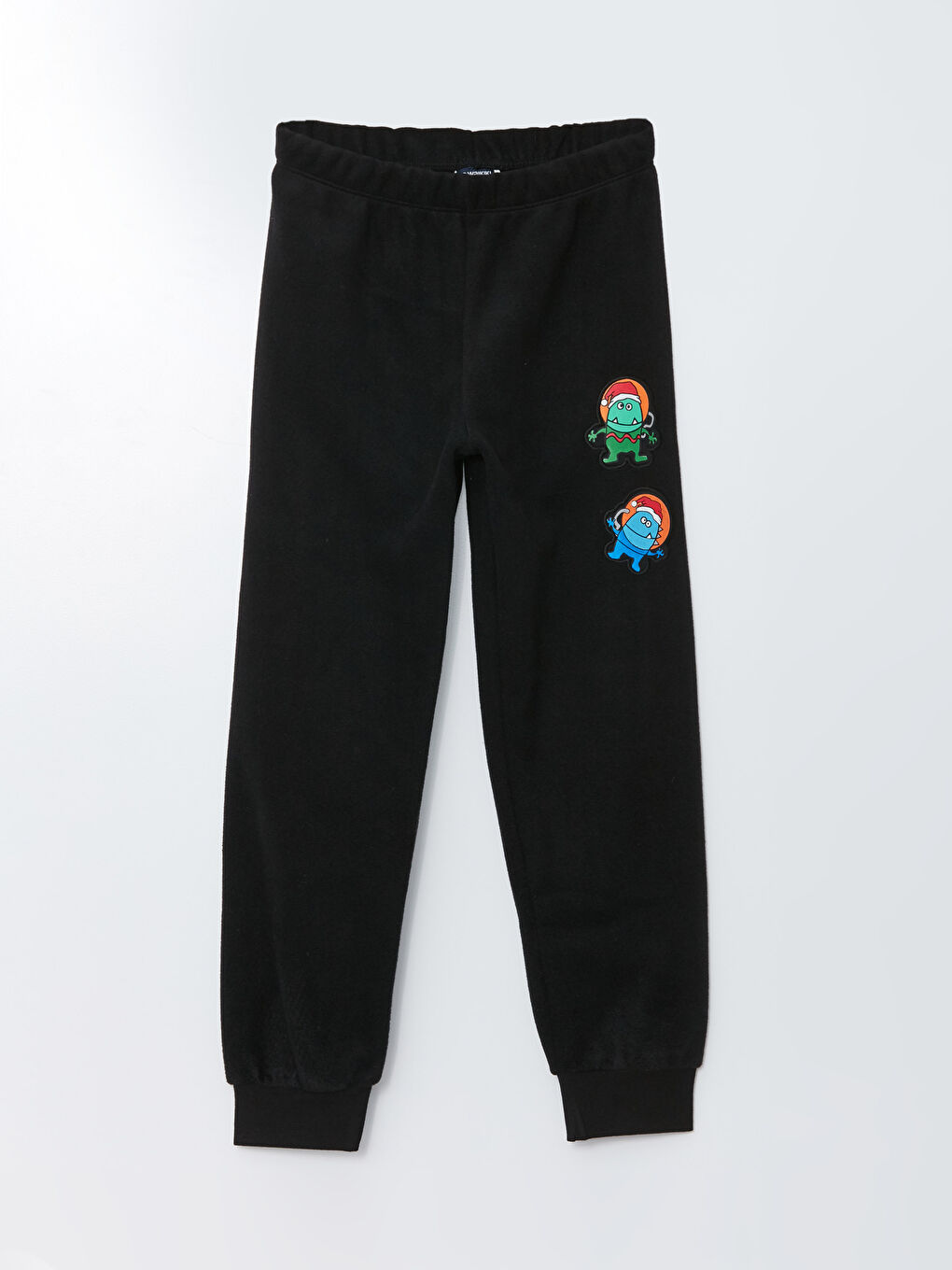 Kırmızı Bisiklet Yaka Baskılı Uzun Kollu Polar Erkek Çocuk Pijama Takımı-6