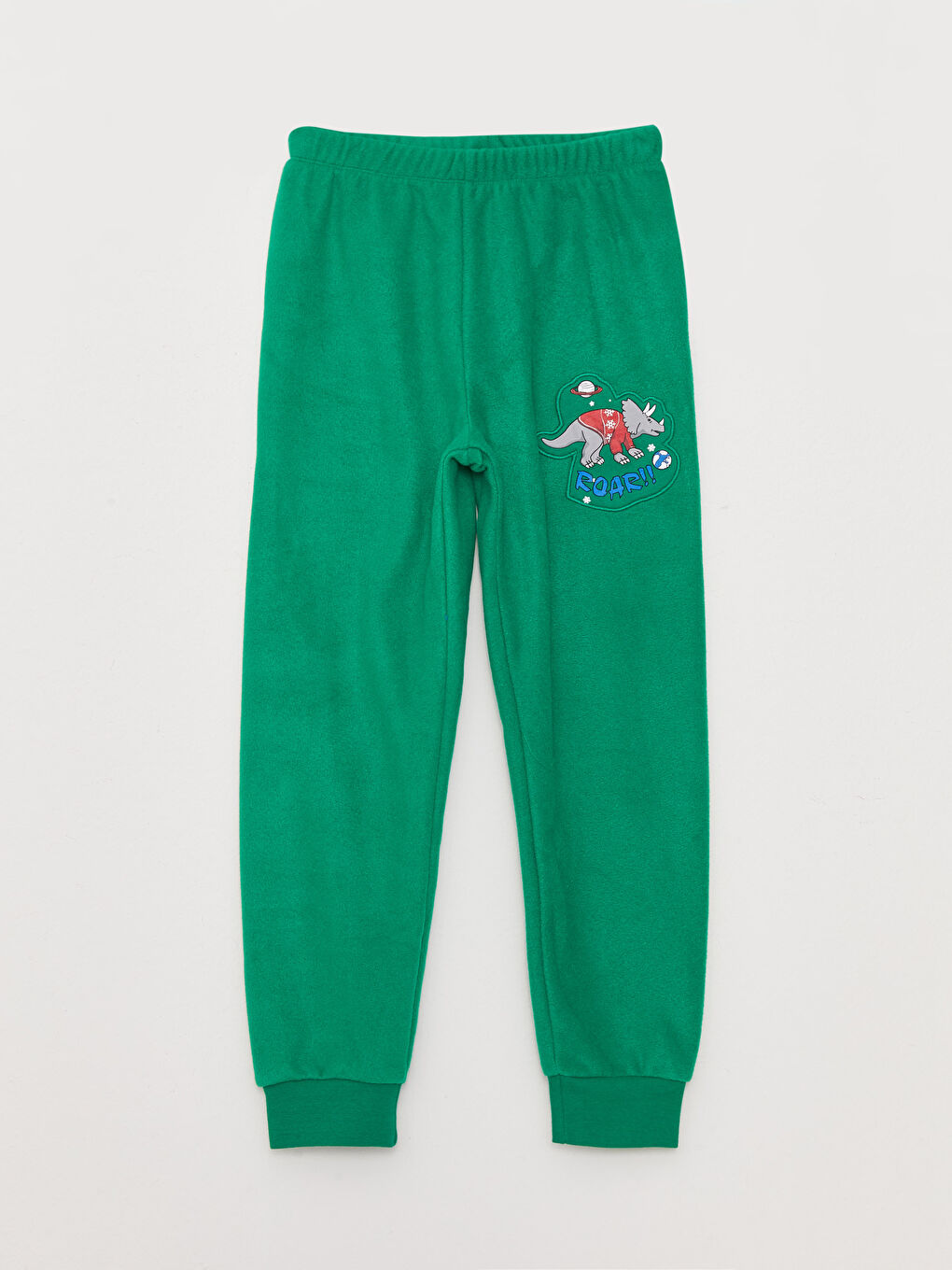 Crew Neck Christmas Themed Long Sleeve Fleece Boys Pajamas Set-5