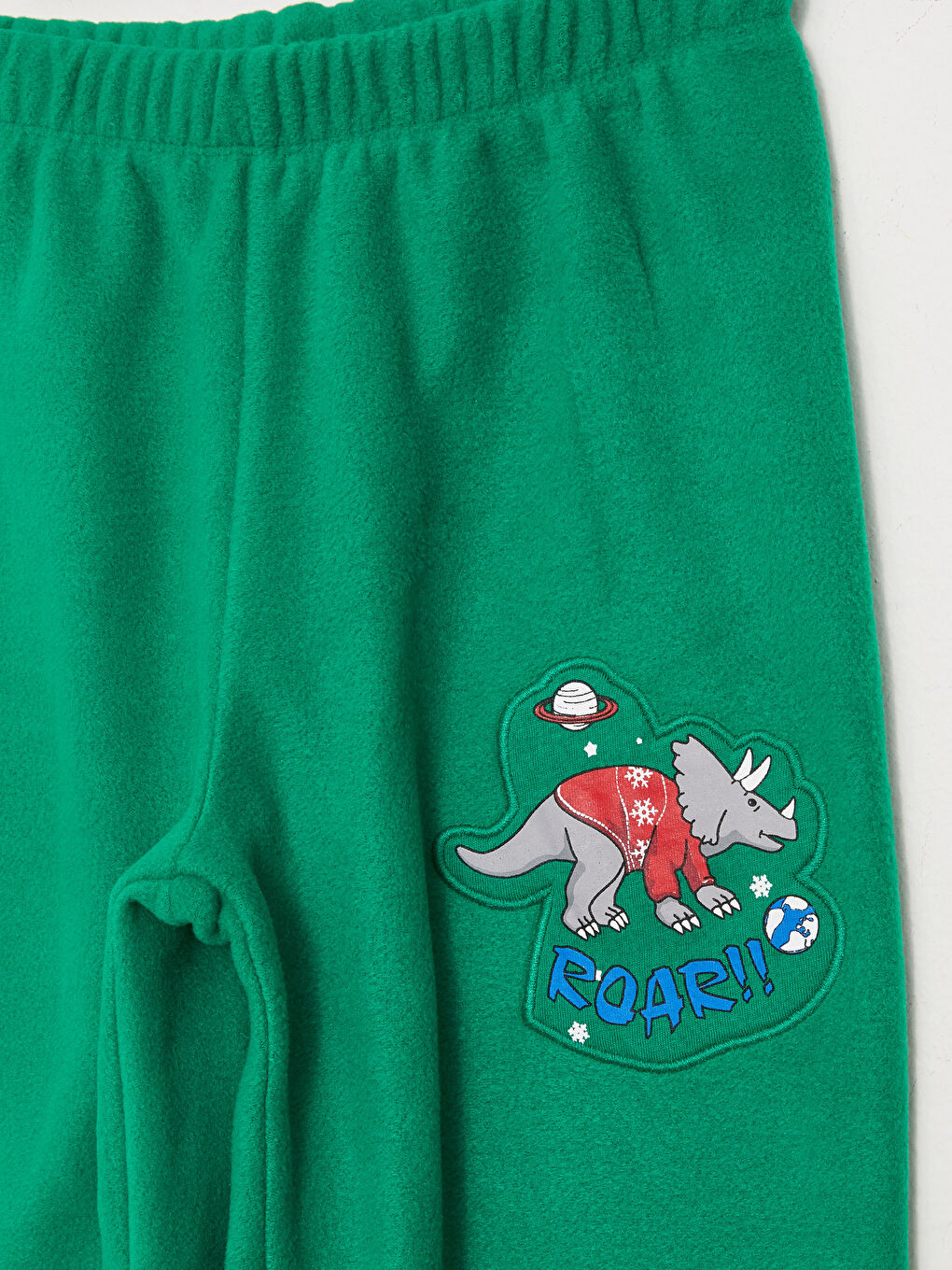 Crew Neck Christmas Themed Long Sleeve Fleece Boys Pajamas Set-8