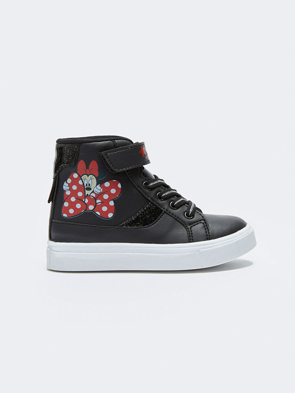 Siyah Minnie Mouse Lisanslı Bilek Boy Kız Çocuk Spor Ayakkabı-1