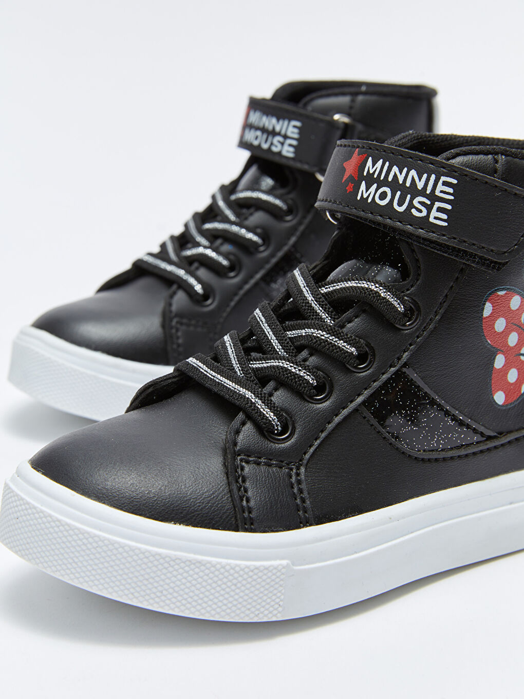 Siyah Minnie Mouse Lisanslı Bilek Boy Kız Çocuk Spor Ayakkabı-2