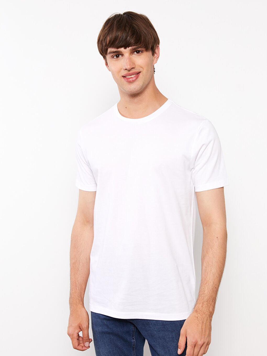 Siyah Bisiklet Yaka Kısa Kollu Basic Penye Erkek Tişört 2'li-2