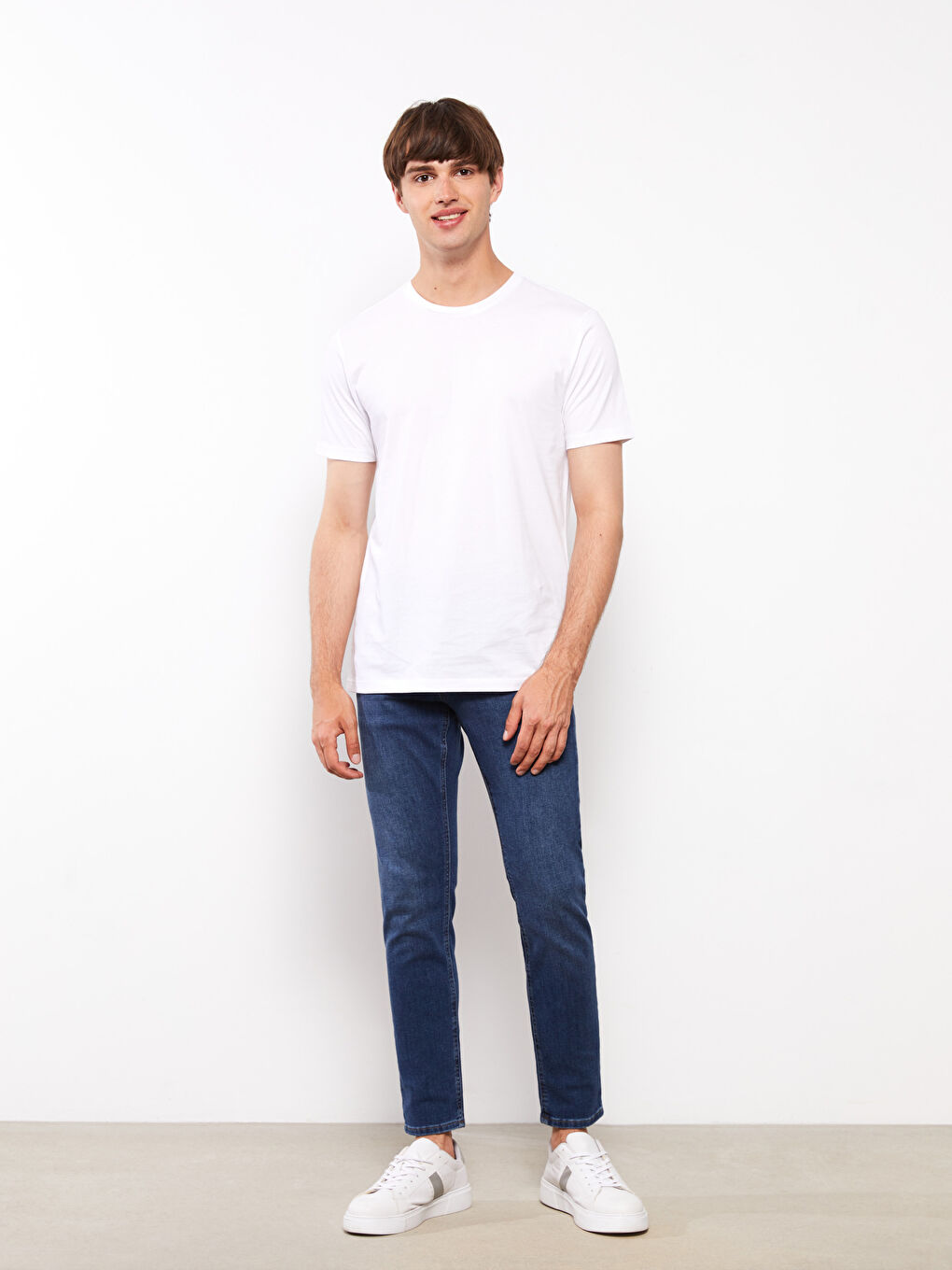 Siyah Bisiklet Yaka Kısa Kollu Basic Penye Erkek Tişört 2'li-4