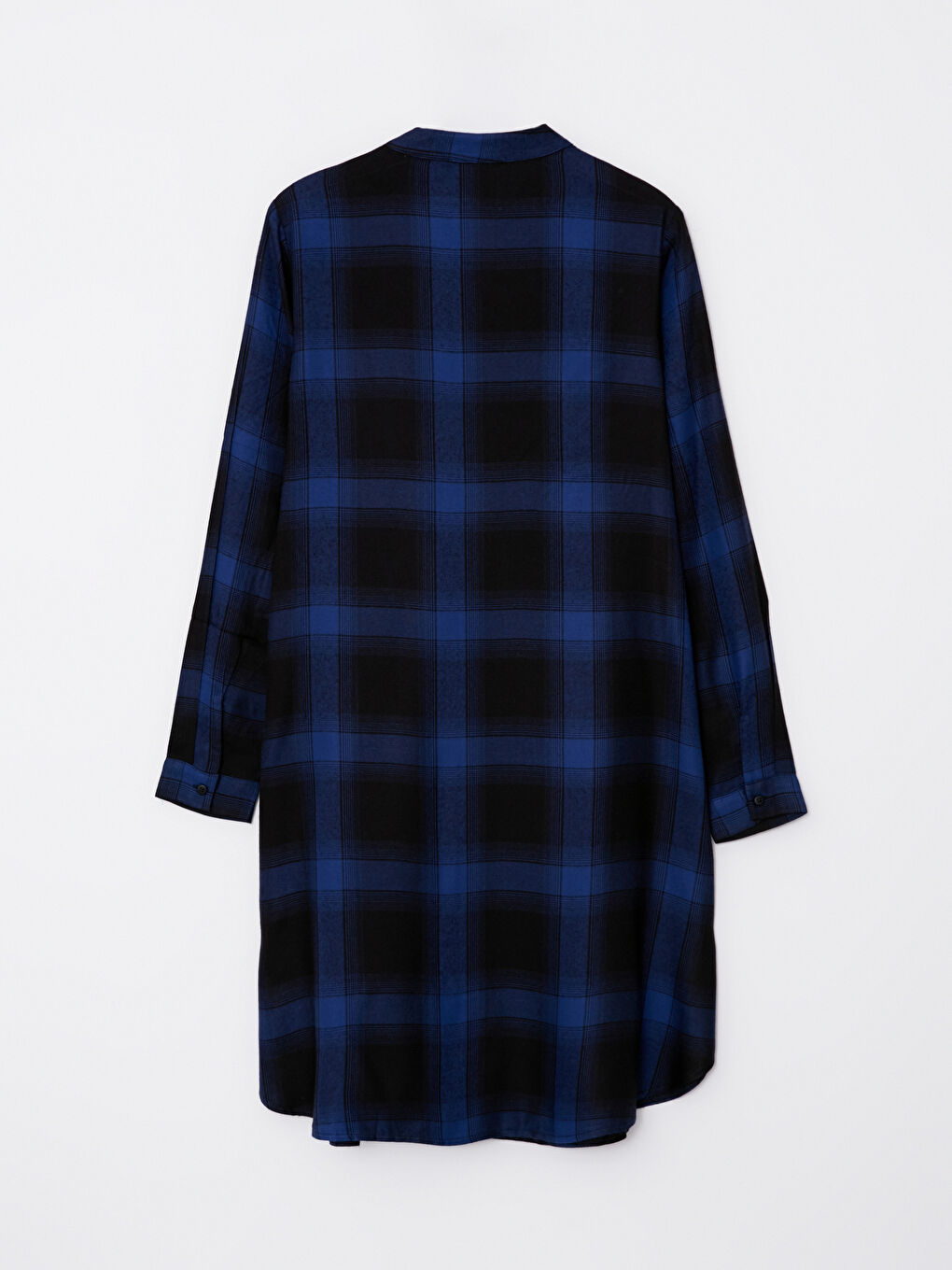 LCWAIKIKI Classic Crew Neck Plaid Long Sleeve Viscose Women's Tunic -W2EK60Z8-LN6