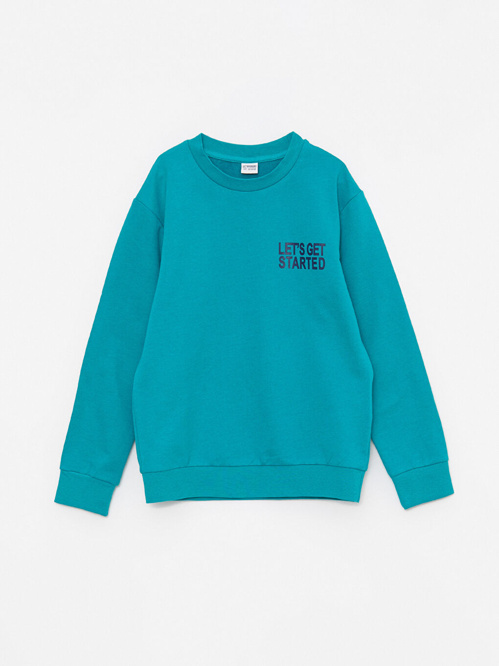 Crew Neck Printed Long Sleeve Boys' Sweatshirt and Tracksuit Bottoms-1