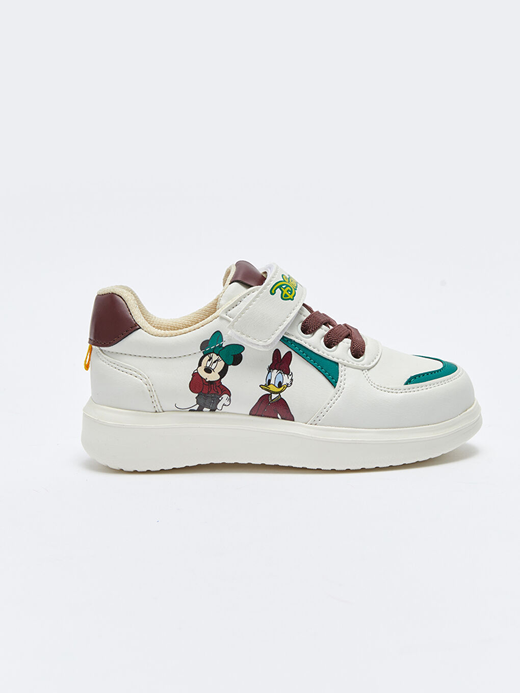 Ekru Disney Lisanslı Cırt Cırtlı Kız Çocuk Spor Ayakkabı-1