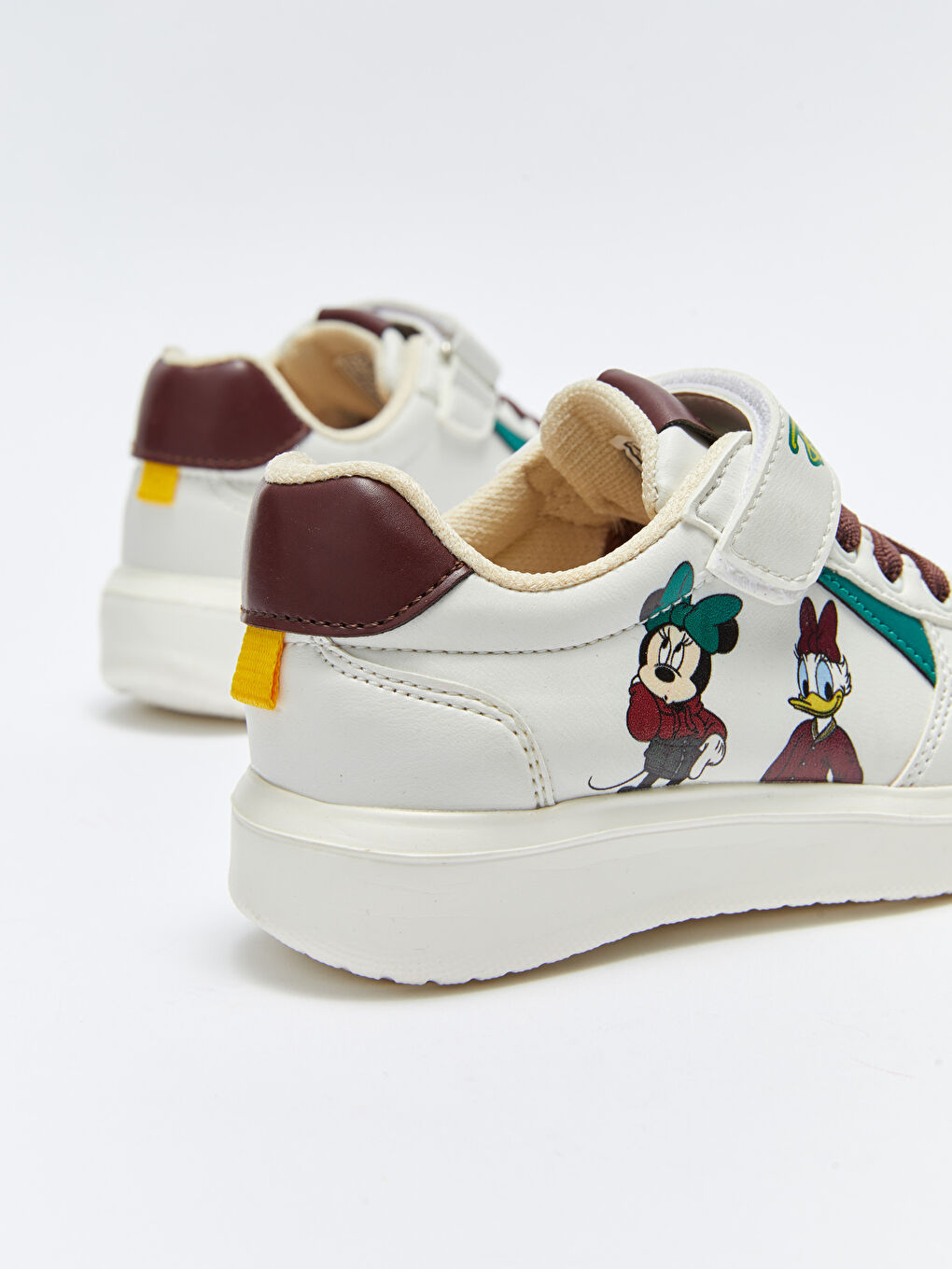 Ekru Disney Lisanslı Cırt Cırtlı Kız Çocuk Spor Ayakkabı-4