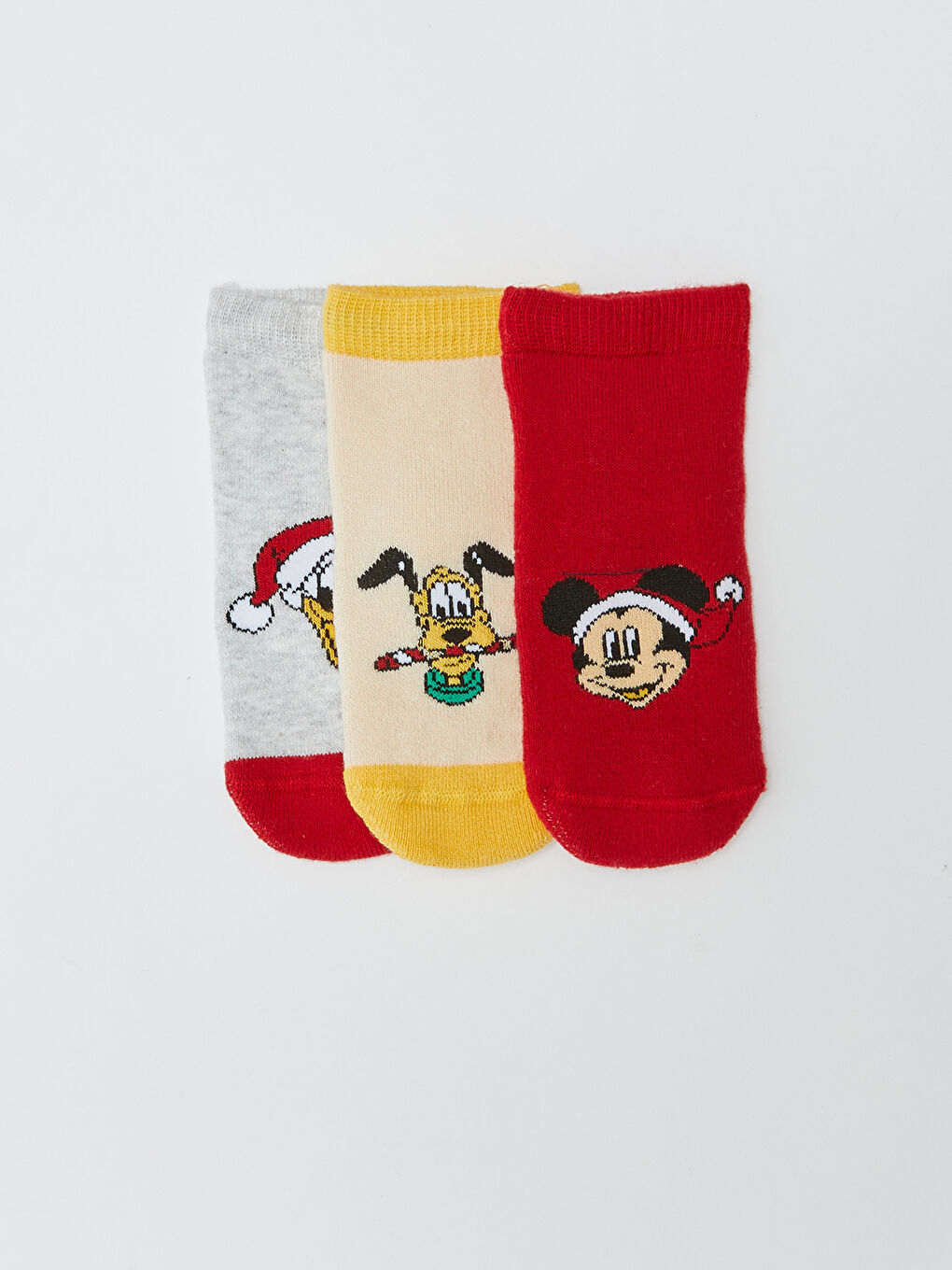 LCW baby Mickey Mouse Printed Baby Boys' Ankle Socks 3-Pack -W2EL48Z1-SNJ