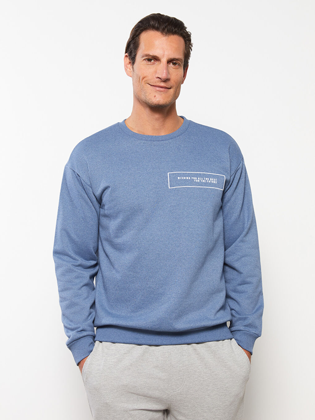 Crew Neck Long Sleeve Men's Sweatshirt
