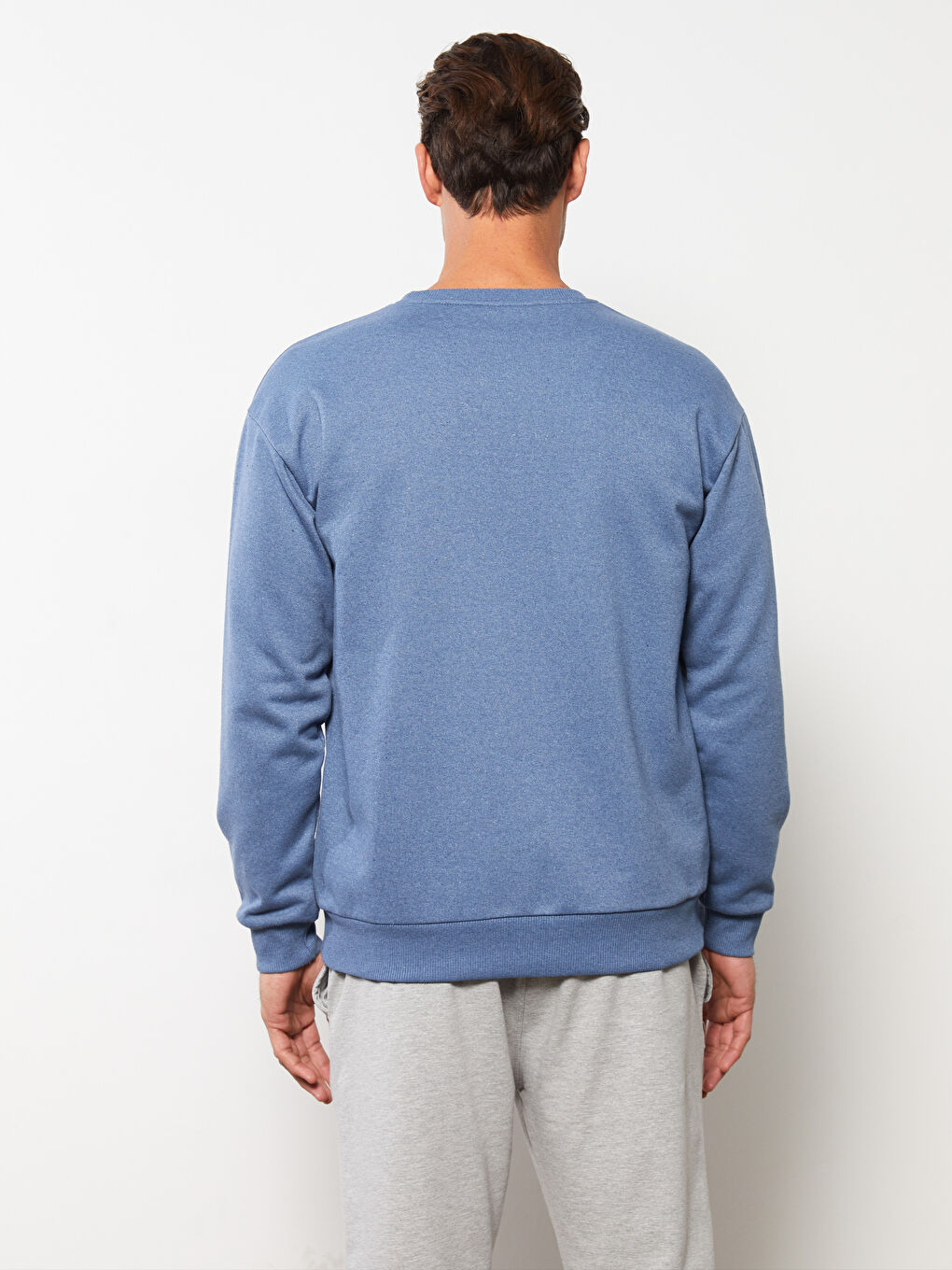 Crew Neck Long Sleeve Men's Sweatshirt-4