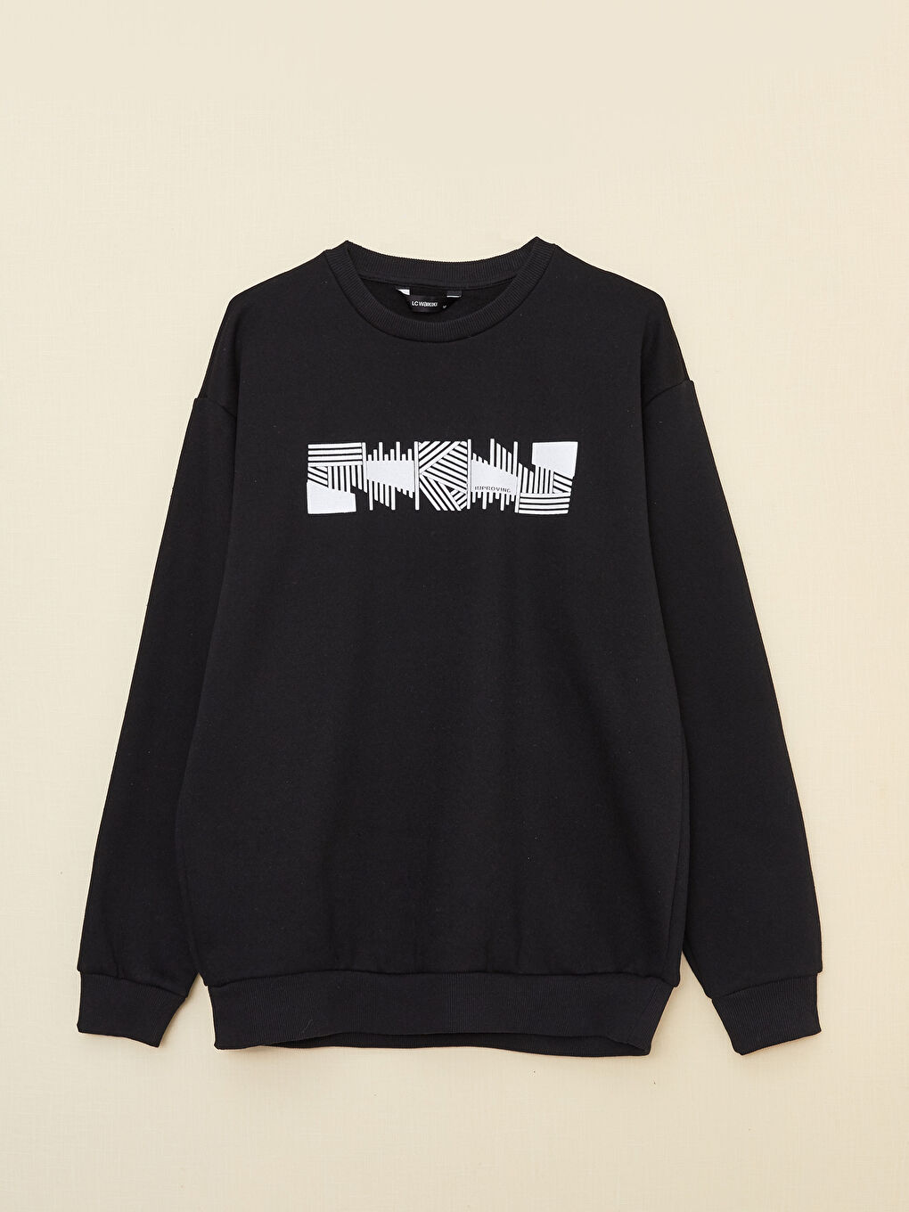 Rundhalsausschnitt Langarm Herren-Sweatshirt-5