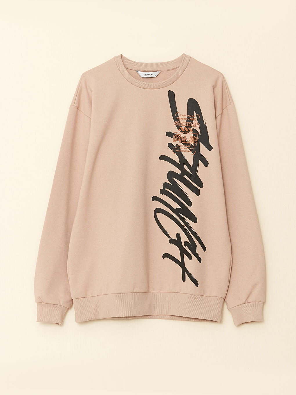 LCW ECO Crew Neck Long Sleeve Printed Men's Sweatshirt -W2EL72Z8-DFE