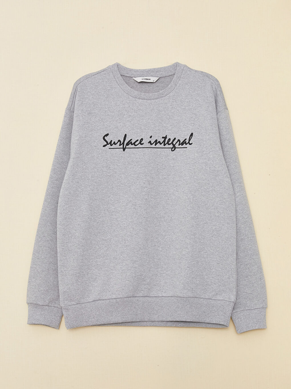 سويت شيرت كم طويل مطبوع بياقة دائرية للرجال-6