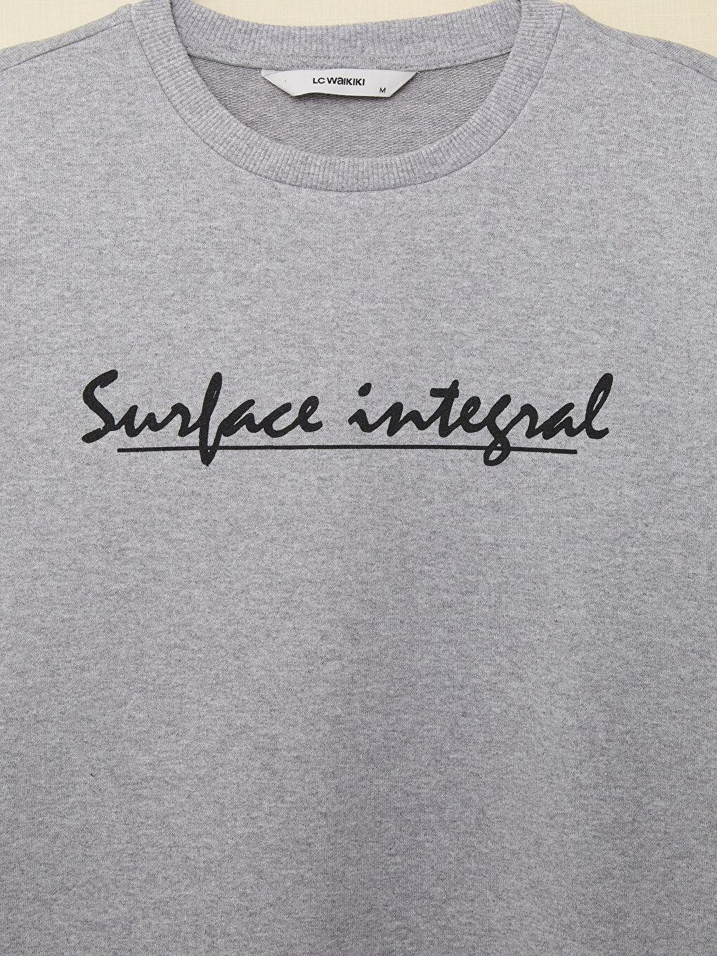 سويت شيرت كم طويل مطبوع بياقة دائرية للرجال-5