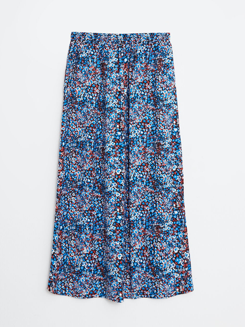 Elastic Waist Patterned A-Cut Viscose Women's Skirt -W2EL74Z8-LQQ