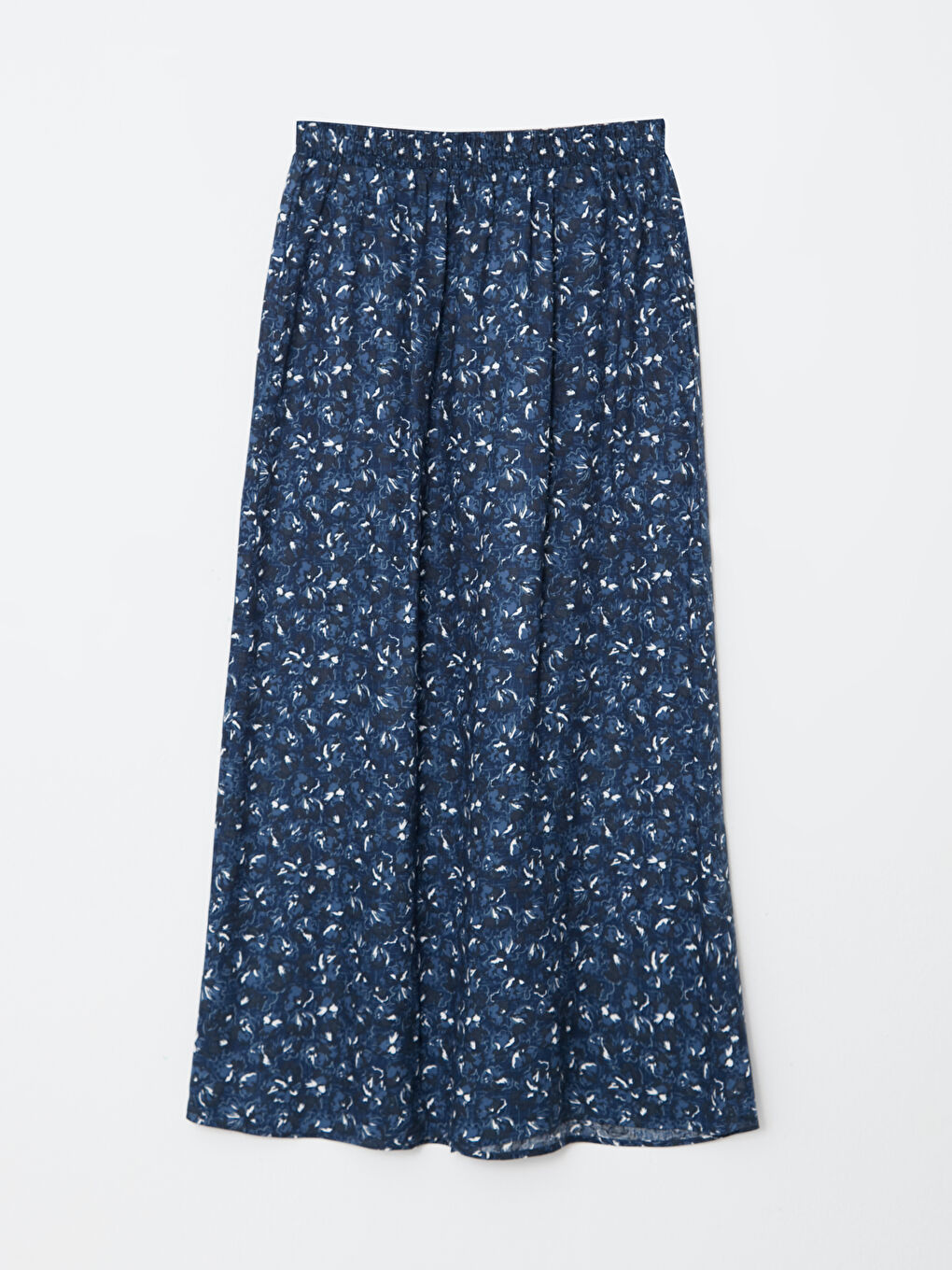 Elastic Waist Patterned A-Cut Viscose Women's Skirt