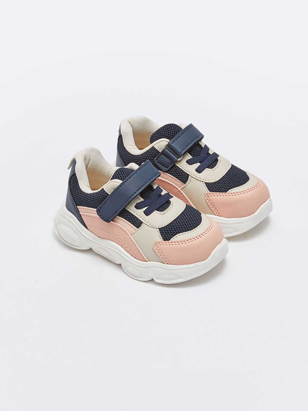 Antrasit Bağcık ve Cırt Cırtlı Kız Bebek Spor Ayakkabı