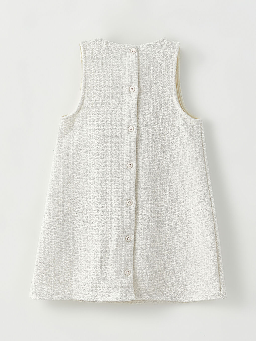 Crew Neck Bow Detailed Baby Girls' Dress-4