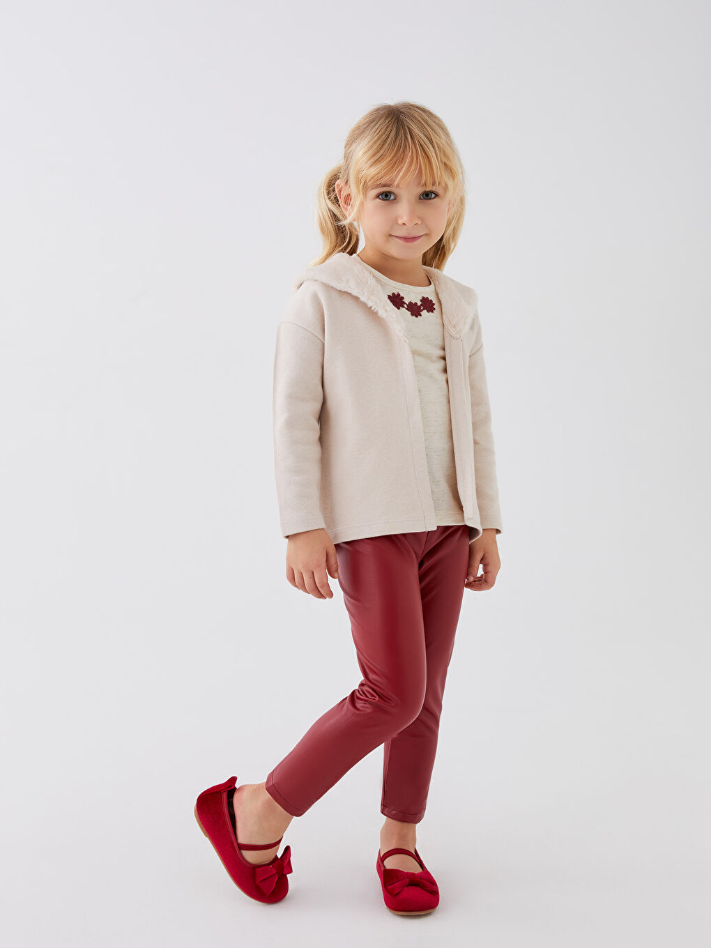 Set 3 Bucăți Bebeluși Fete Mânecă Lungă Guler Rotund