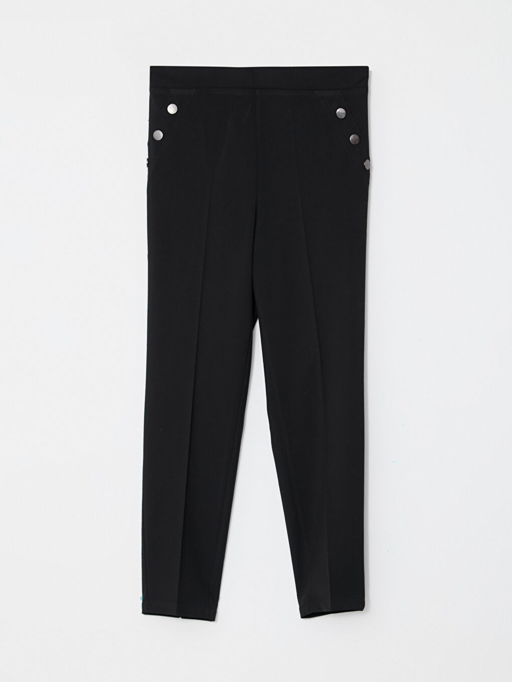 Women's Standard Fit Plain Trousers-5