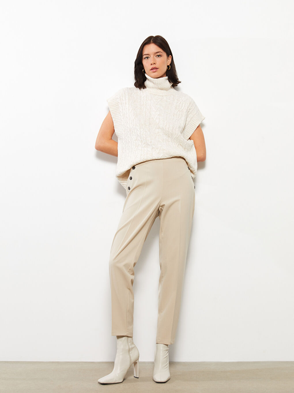 Pantalon Uni Coupe Régulière pour Femmes