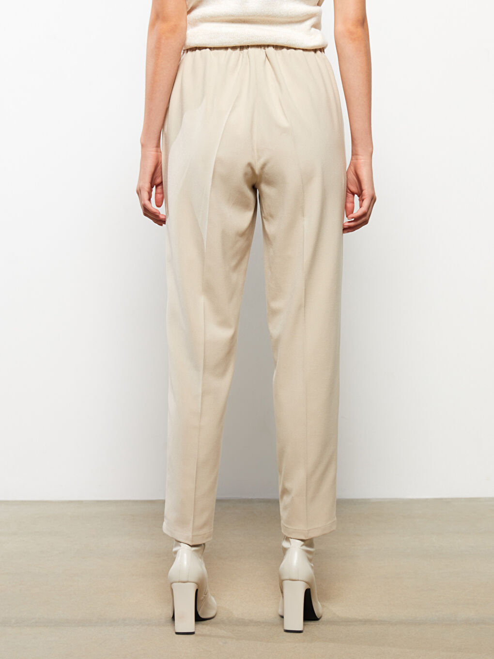 Pantalon Uni Coupe Régulière pour Femmes-2