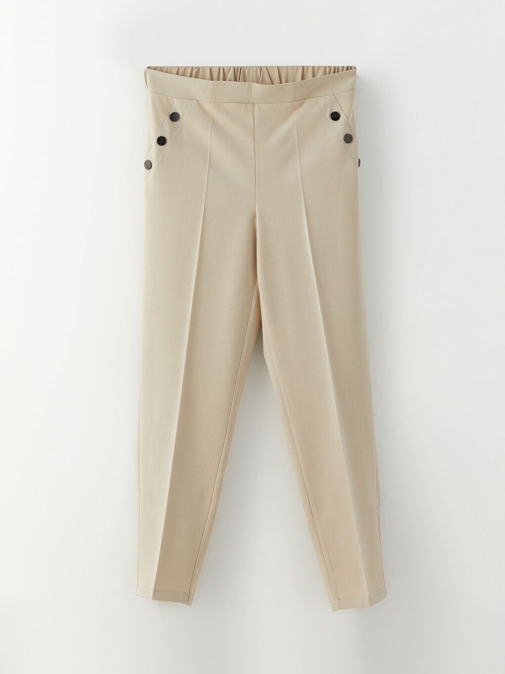 Pantalon Uni Coupe Régulière pour Femmes-3