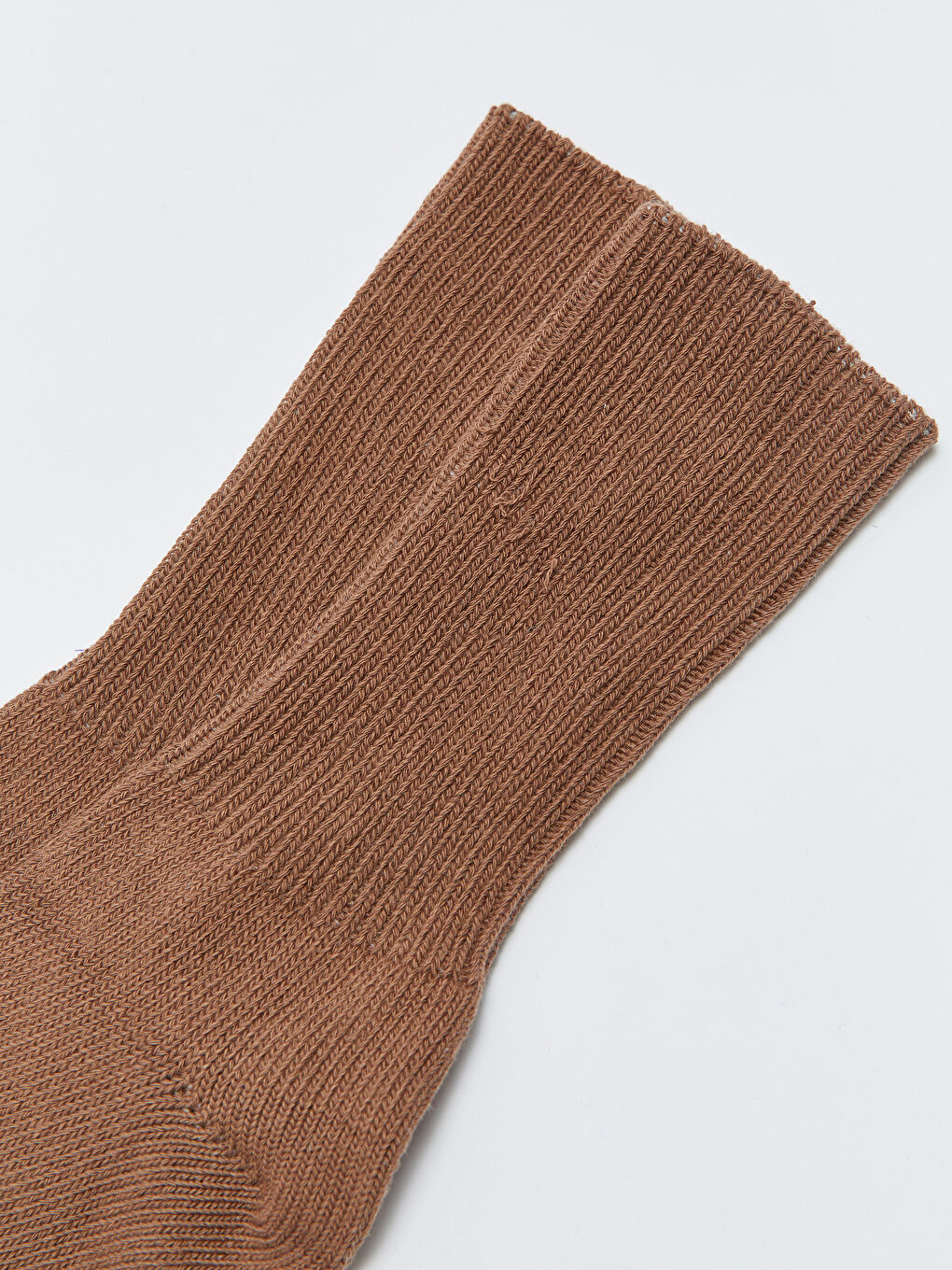 Kahverengi Kadın Düz Soket Çorap-2