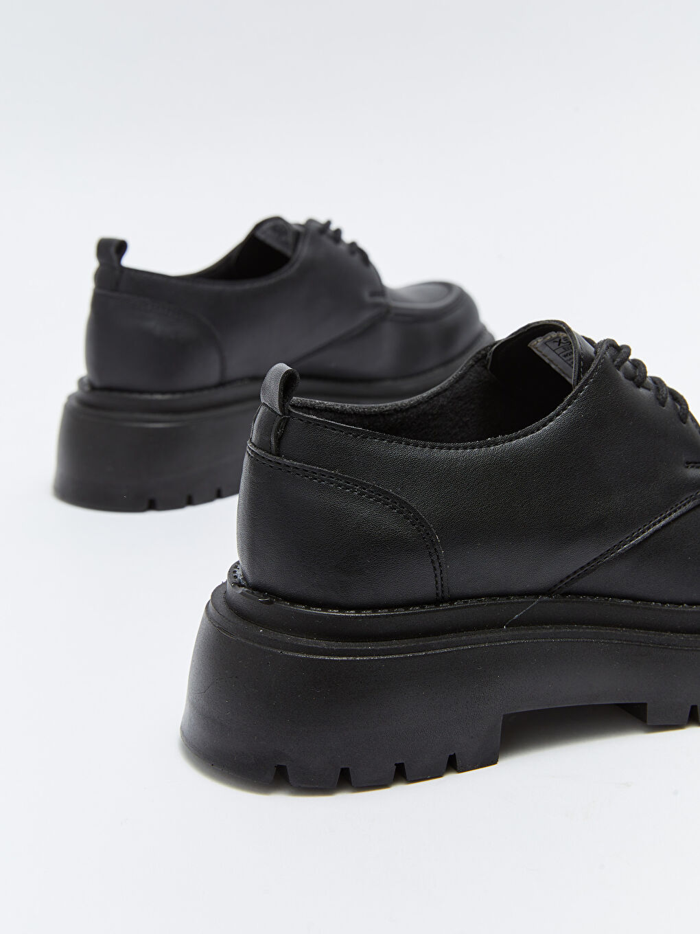 Lederoptik Schnürsenkel Klassische Loafer-Schuhe für Damen-4