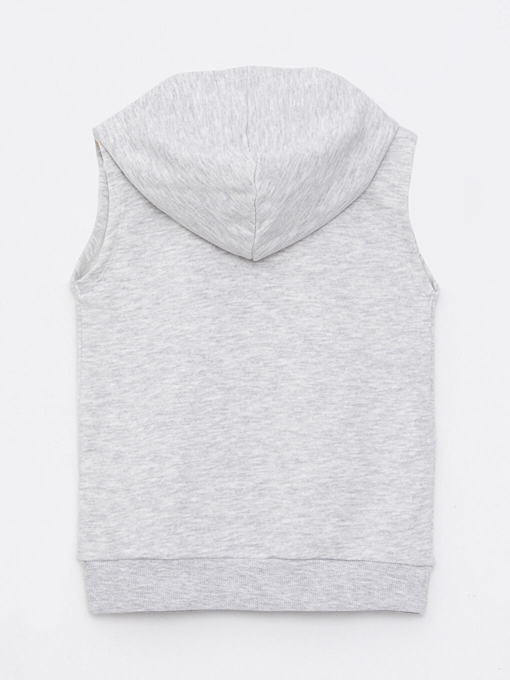 Gri Kapüşonlu Kız Çocuk Fermuarlı Yelek-1