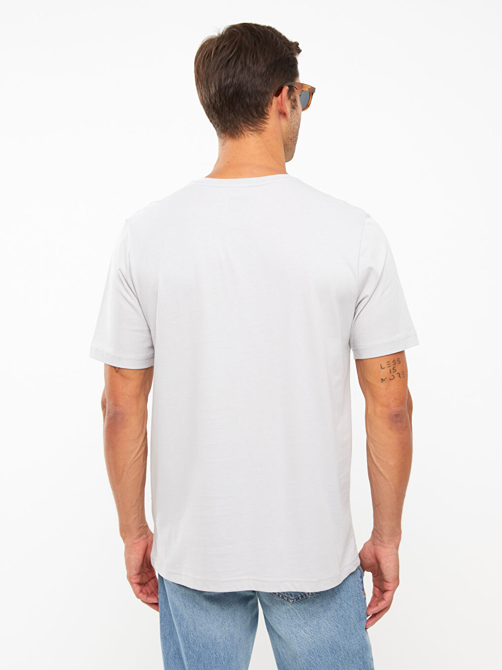 Crew Neck Short Sleeve Printed Combed Cotton Men's T-shirt-3