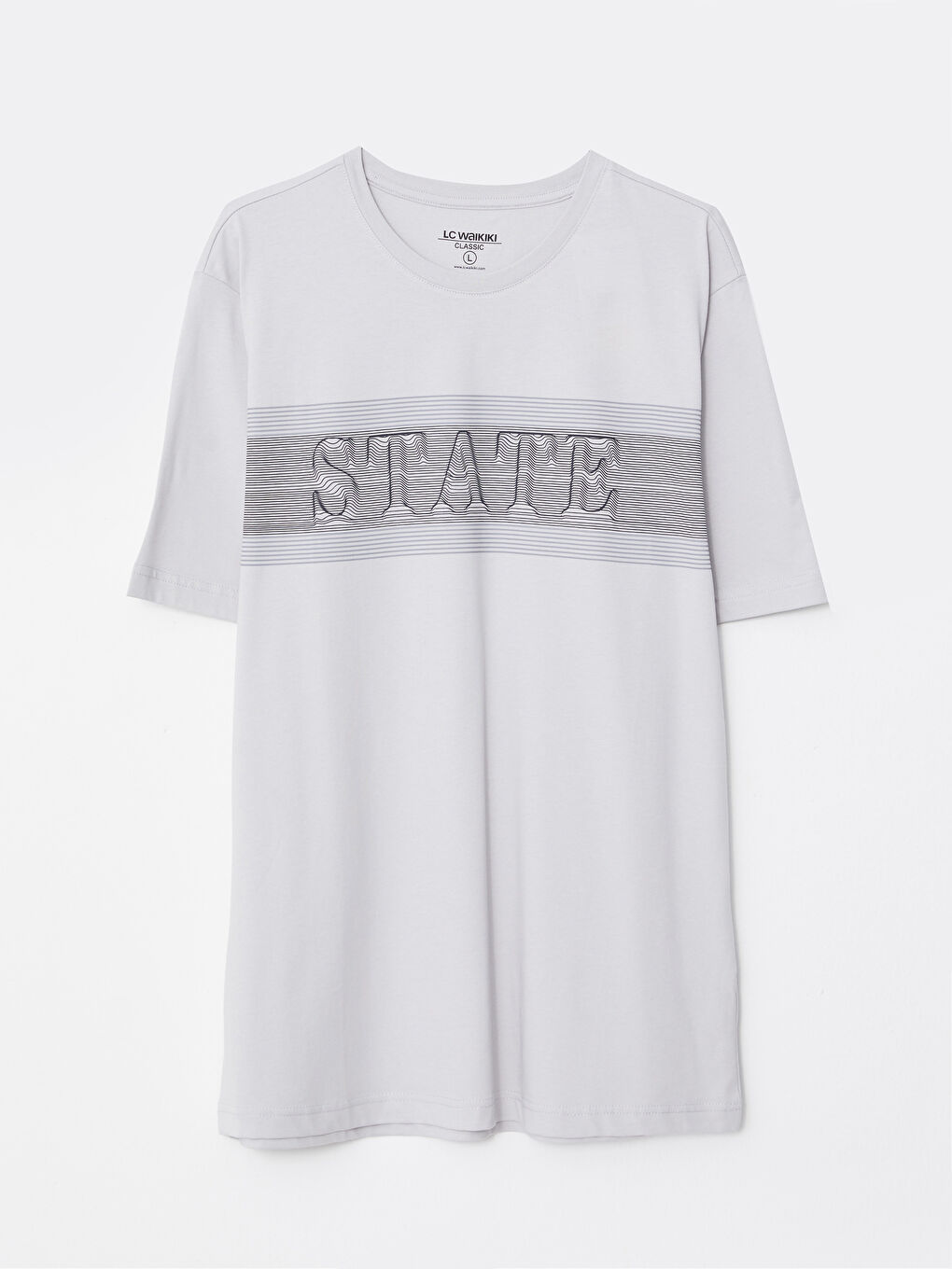 Crew Neck Short Sleeve Printed Combed Cotton Men's T-shirt-4