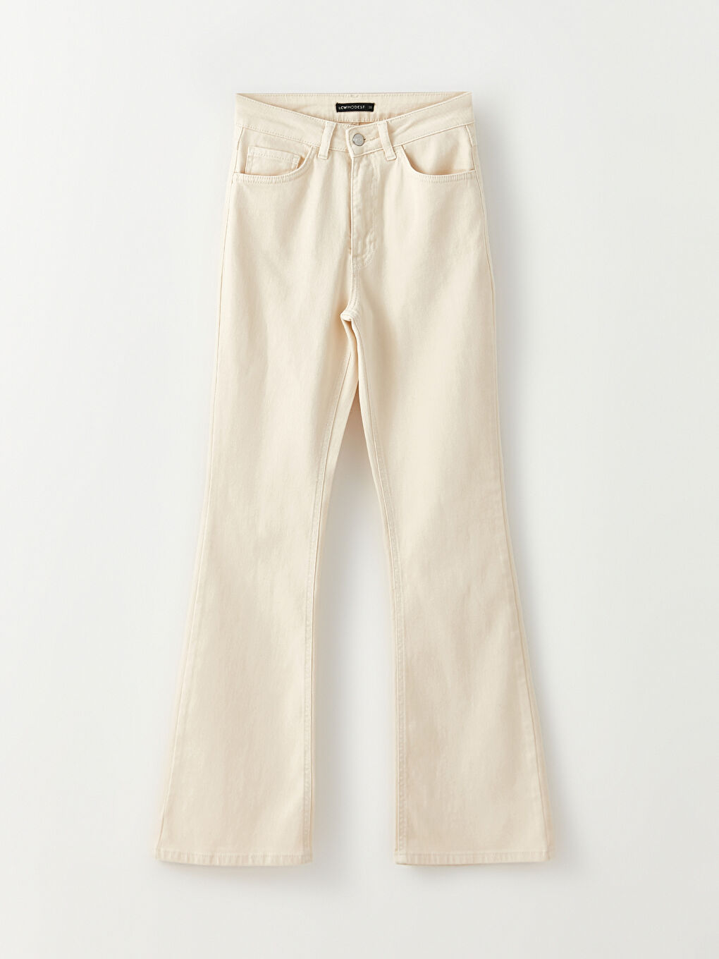 Slim Fit Plain Twill Women's Trousers-5