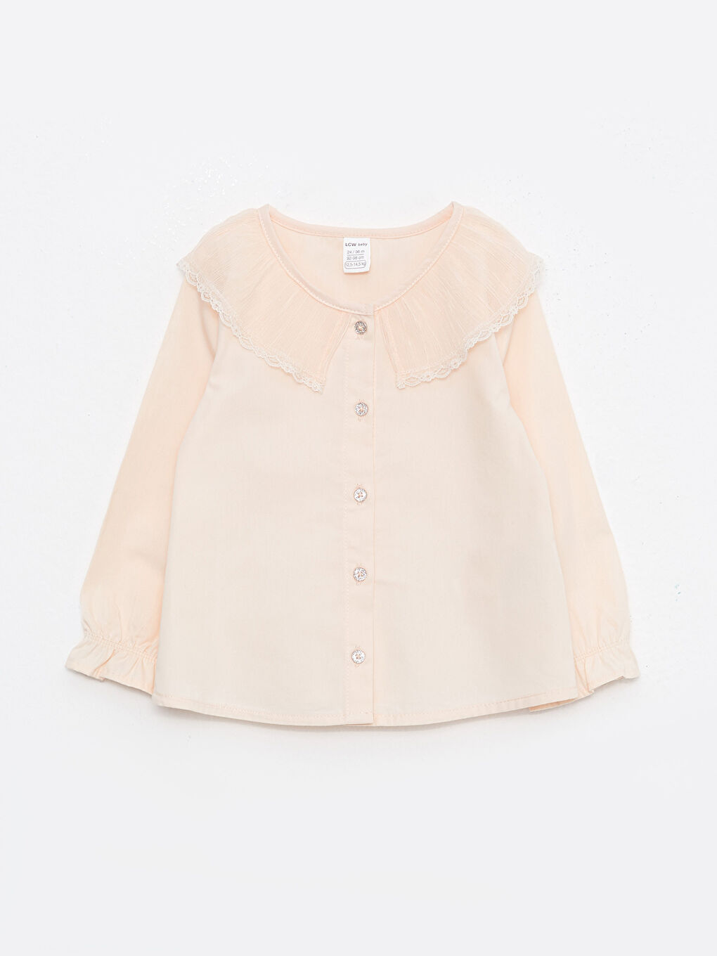 تيشيرت كم طويل بياقة دائرية وشورت للبنات الرضع - طقم من قطعتين-4