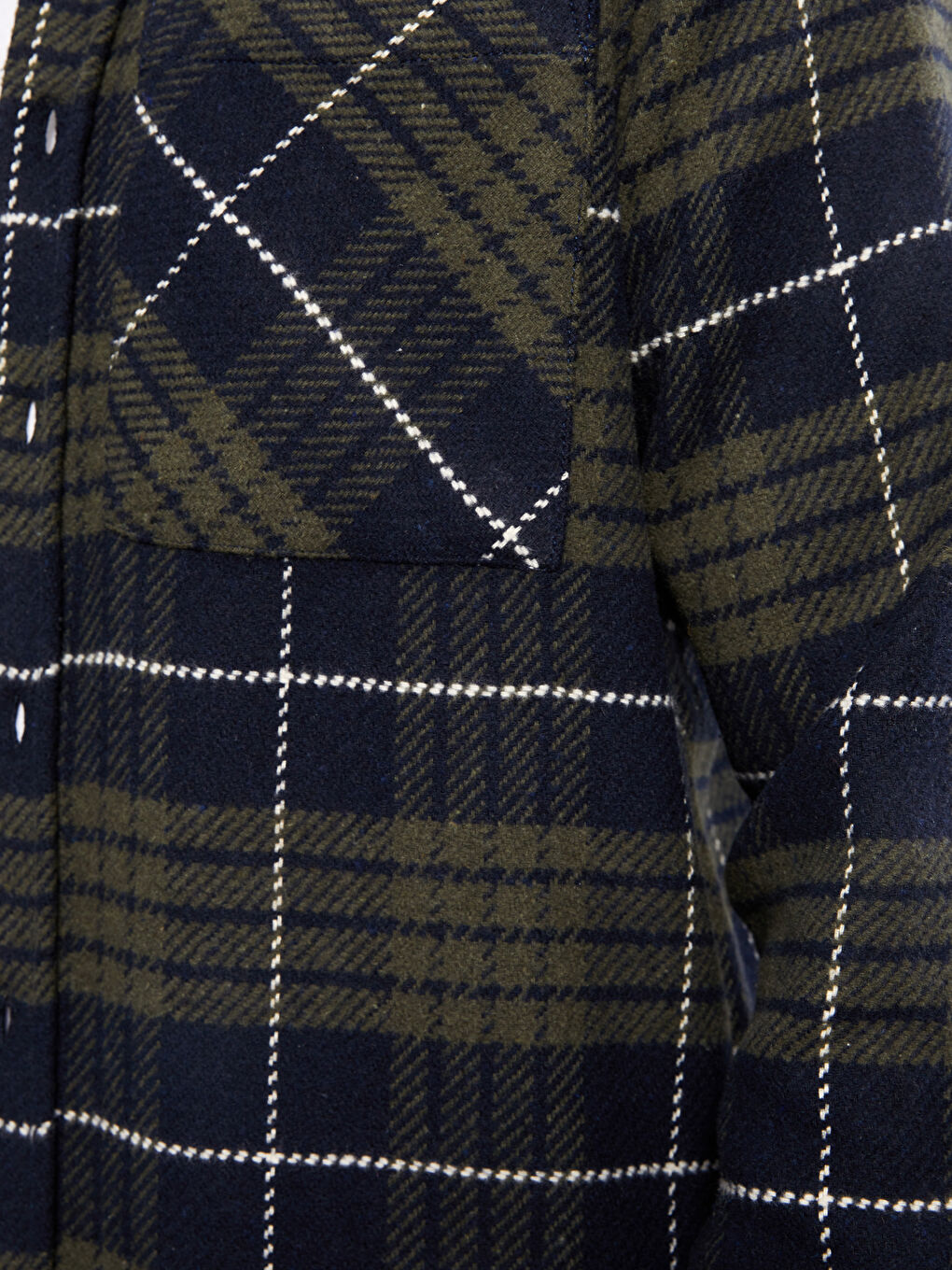 XSIDE Regular Fit Long Sleeve Plaid Men's Flannel Shirt Jacket -W2EN01Z8-LMU