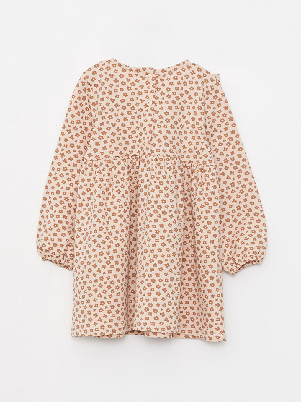 LCW baby Rundhalsausschnitt Langarm Bedrucktes Kleid für Baby Mädchen -W2EN38Z1-LRB