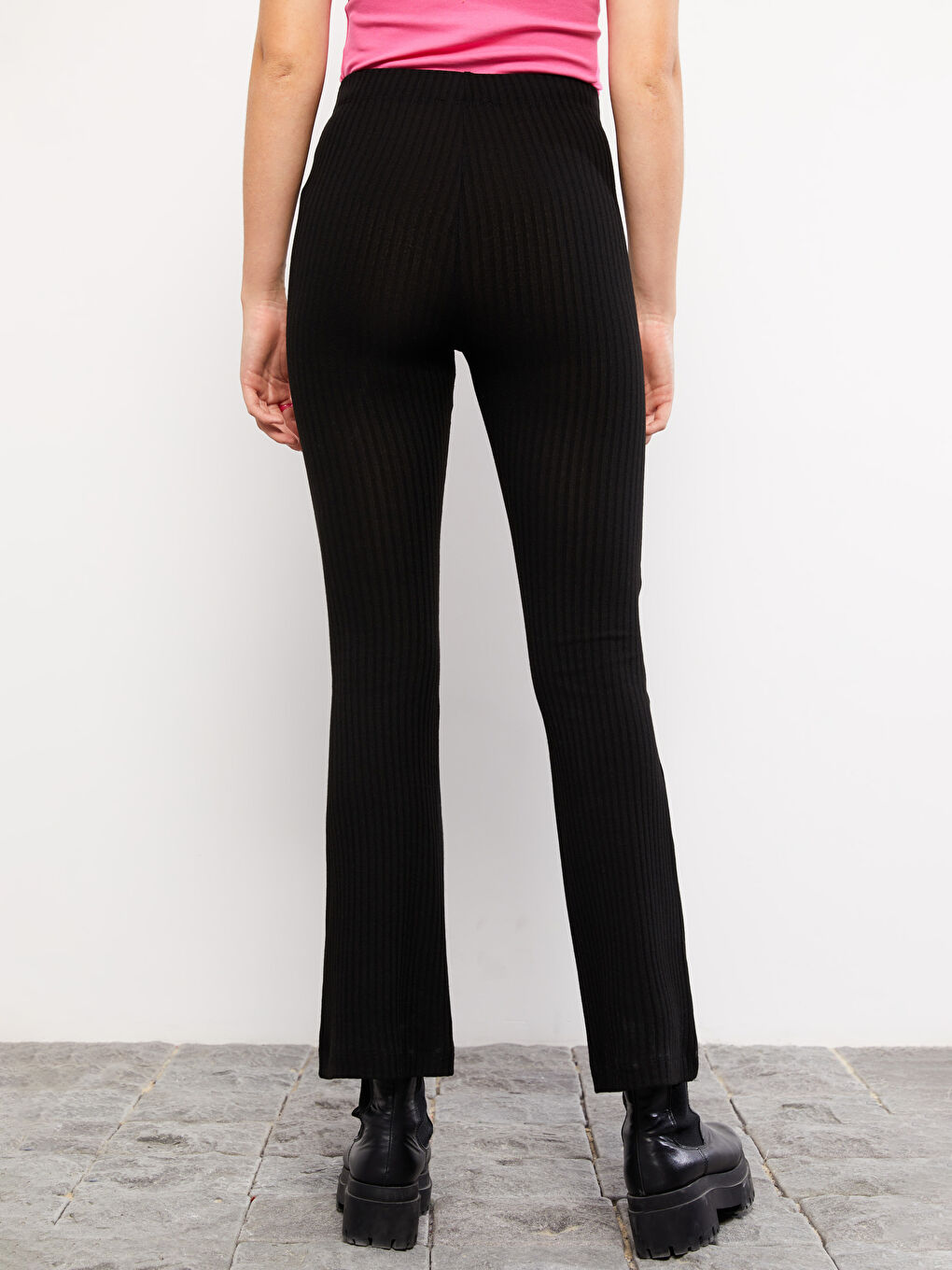 Women's Standard Fit Plain Trousers-4