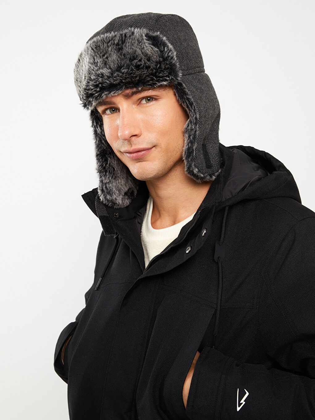 Patterned Men's Snow Hat