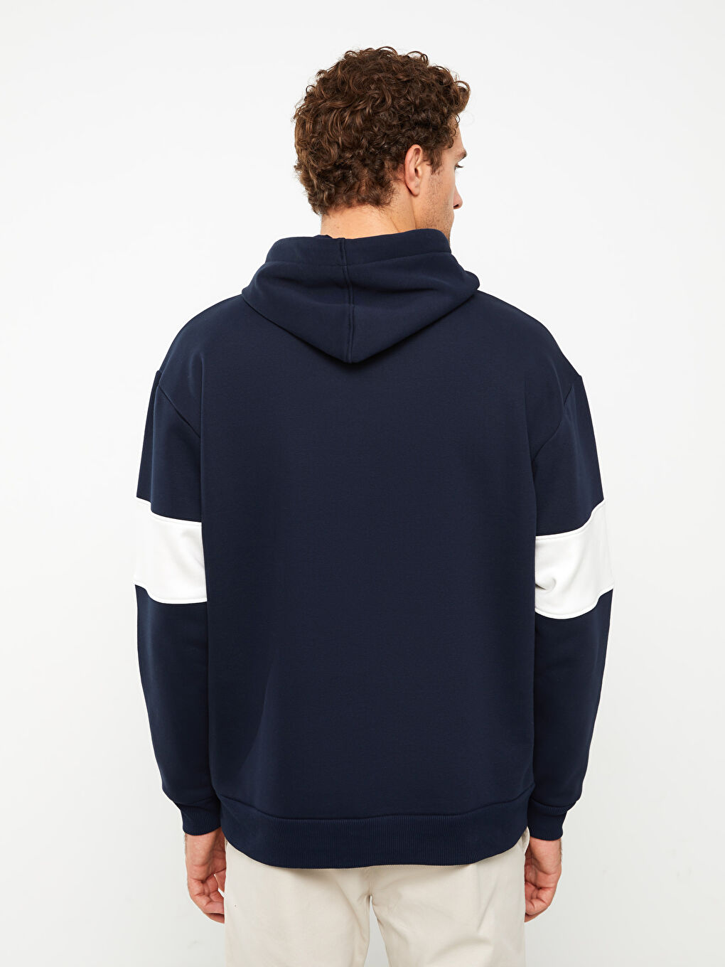 SOUTHBLUE Lacivert Uzun Kollu Baskılı Erkek Hoodie - 4