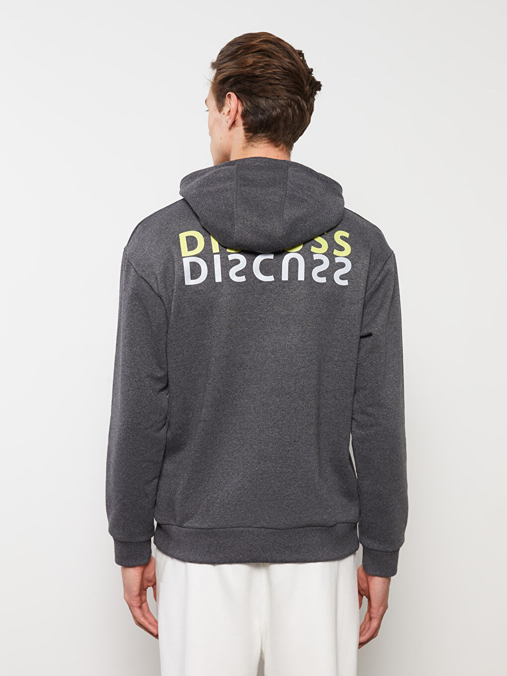 LCW ECO Long Sleeve Printed Men's Hoodie -W2EO26Z8-S6E