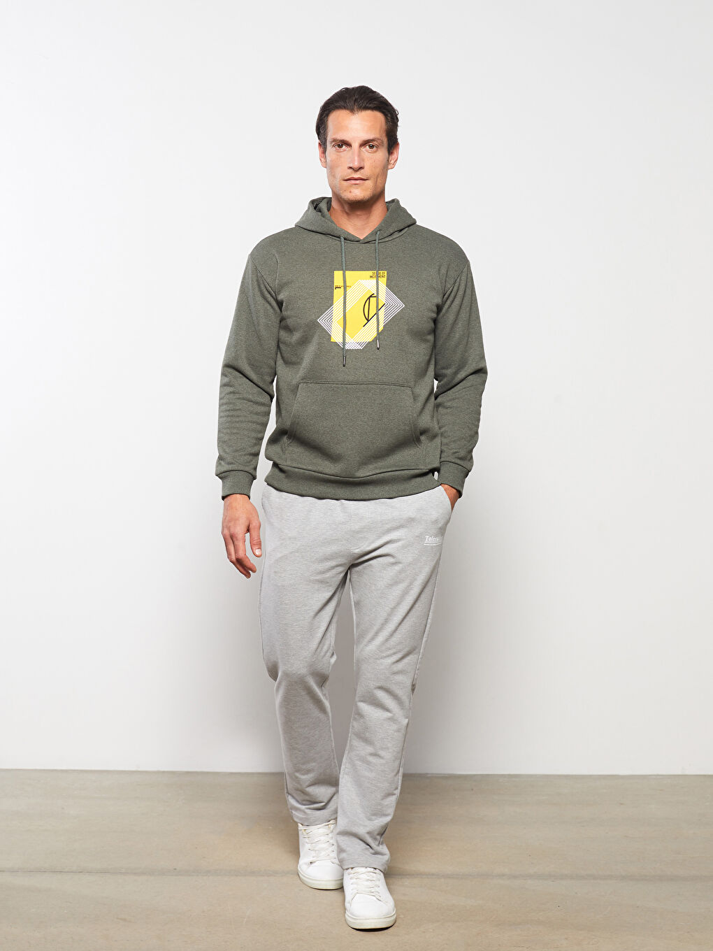 Uzun Kollu Erkek Hoodie-2