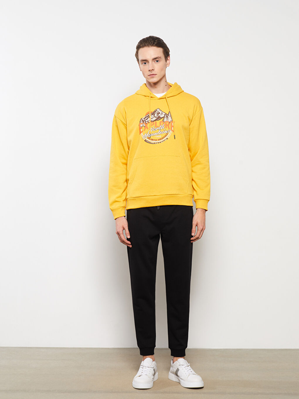 Uzun Kollu Erkek Hoodie-1